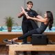 Woman in a pilates lesson.