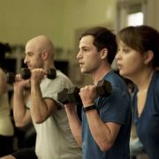 Members taking a group fitness class.