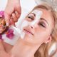 Woman getting a facial.