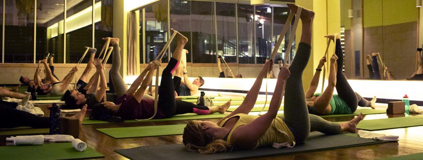 Members taking part in a group fitness class at Fitness Formula Clubs.