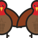 Two buff turkeys with abs.