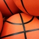 close up of a basketball