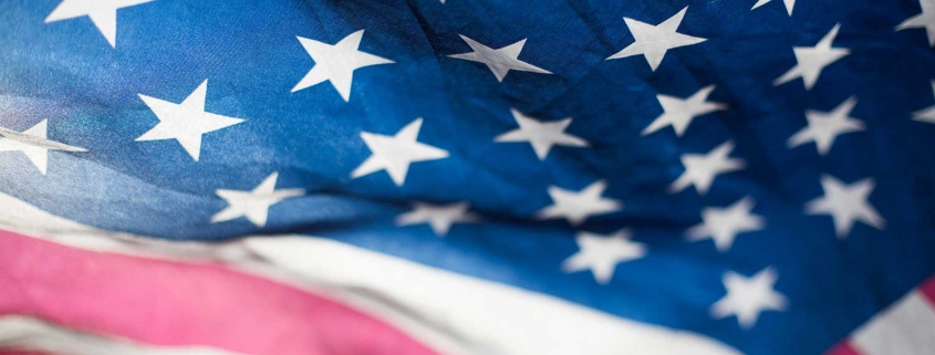 Close up of American flag