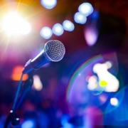 A karaoke microphone