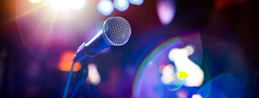 A karaoke microphone