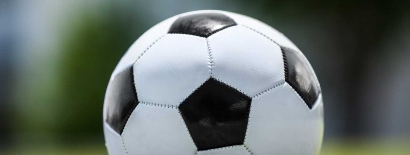 A soccer ball on the grass