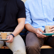Men having coffee