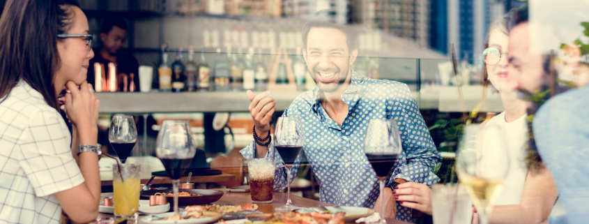 people having a meal together
