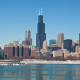 Chicago skyline in winter