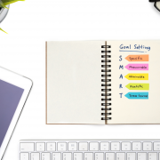 Notebook outlining SMART goals