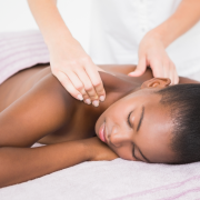 Woman on a massage table