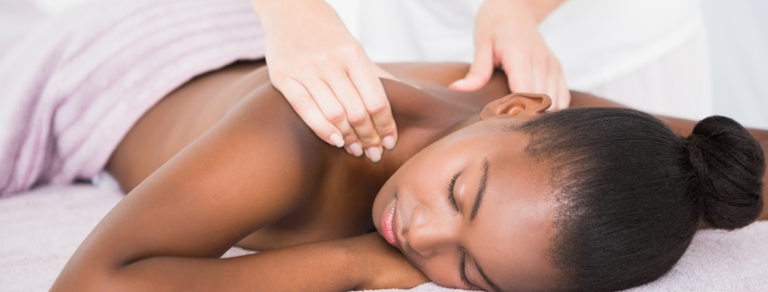 Woman on a massage table