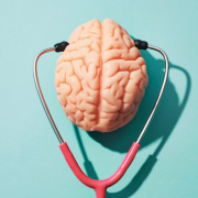 Photo of a brain and stethoscope for mental health