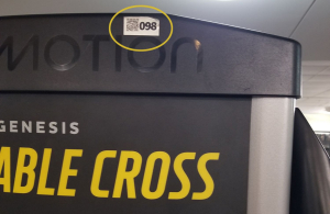 QR code on machines at FFC Gold Coast