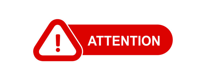 An attention sign to let members know construction will be going on