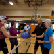 members playing pickleball at EH