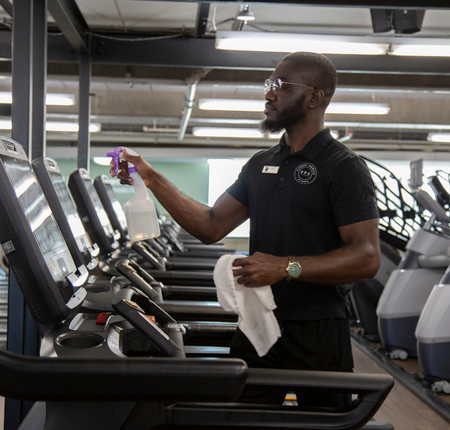 cory cleaning treadmill safety at ffc