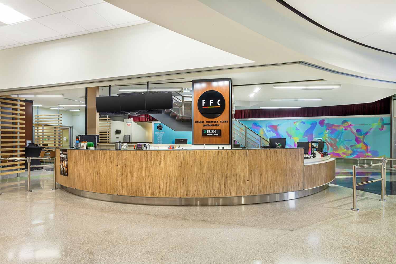 Front Entrance Lobby at Best Gym in Lincoln Park.