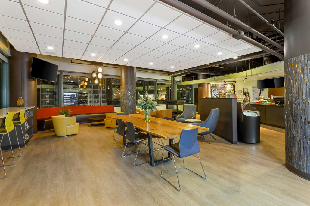 Local'84-Cafe Cafe with full-service bar, and seating area inside Gold Coast Gym.