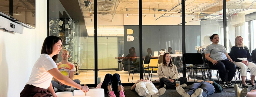 Soundbath at a Wellfit event