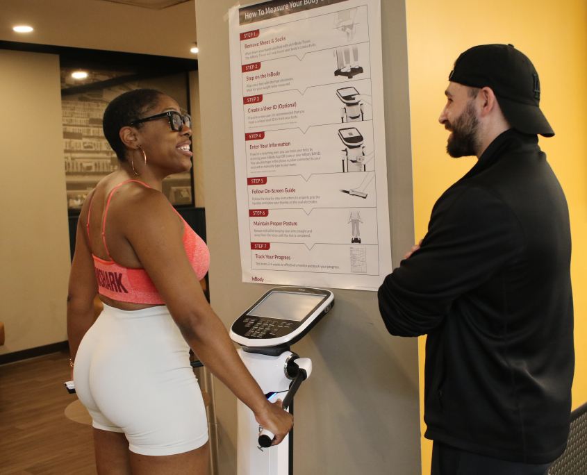 Personal Trainer informing his client about the InBody Composition Analysis at FFC Union Station.jpg