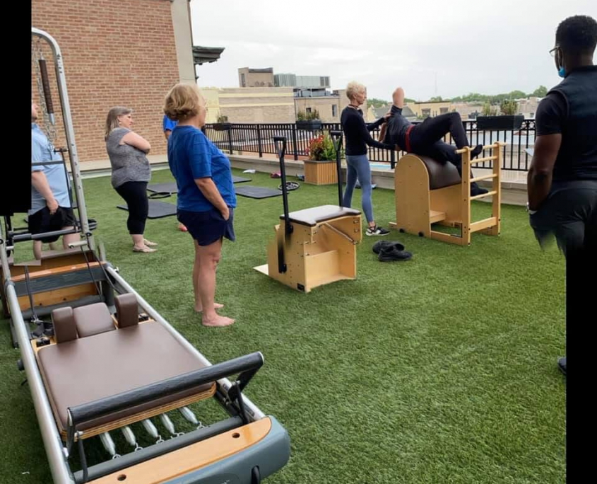 Pilates on the FFC Oak Park Rooftop