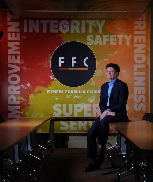 DSC_4546 Gale Landers at HQ in front of the FFC Core Values Wall