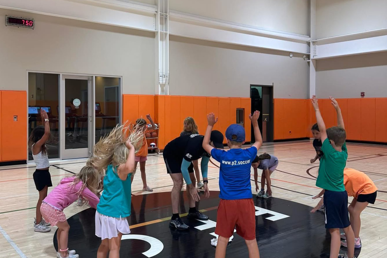 Kids club kids playing in the gym at ffc park ridge