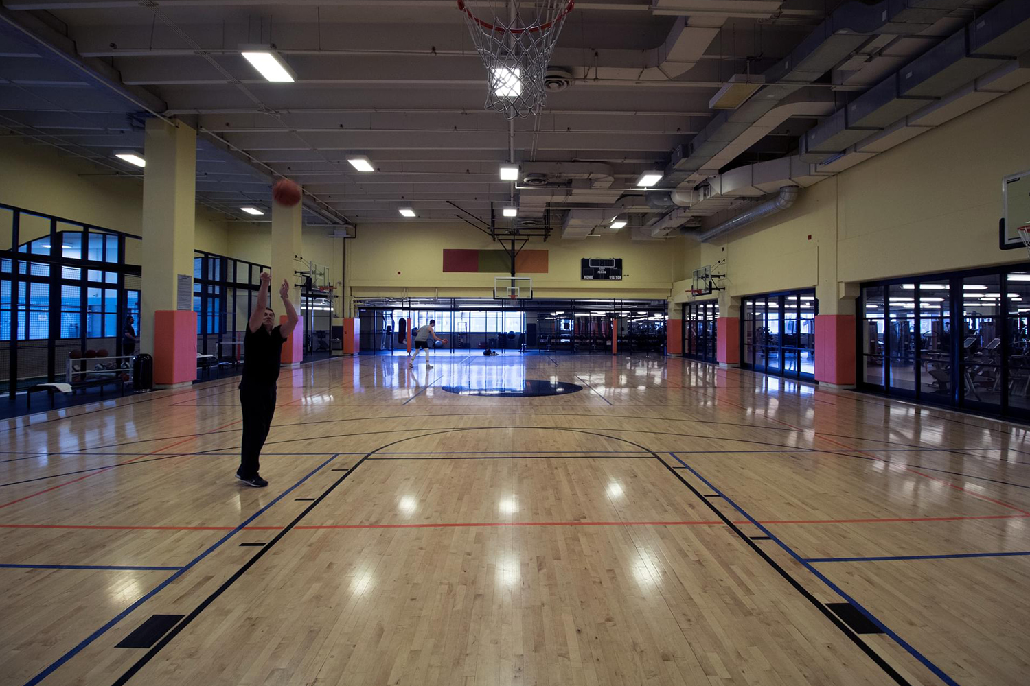 FFC Gold Coast members individually playing basketball and shooting.