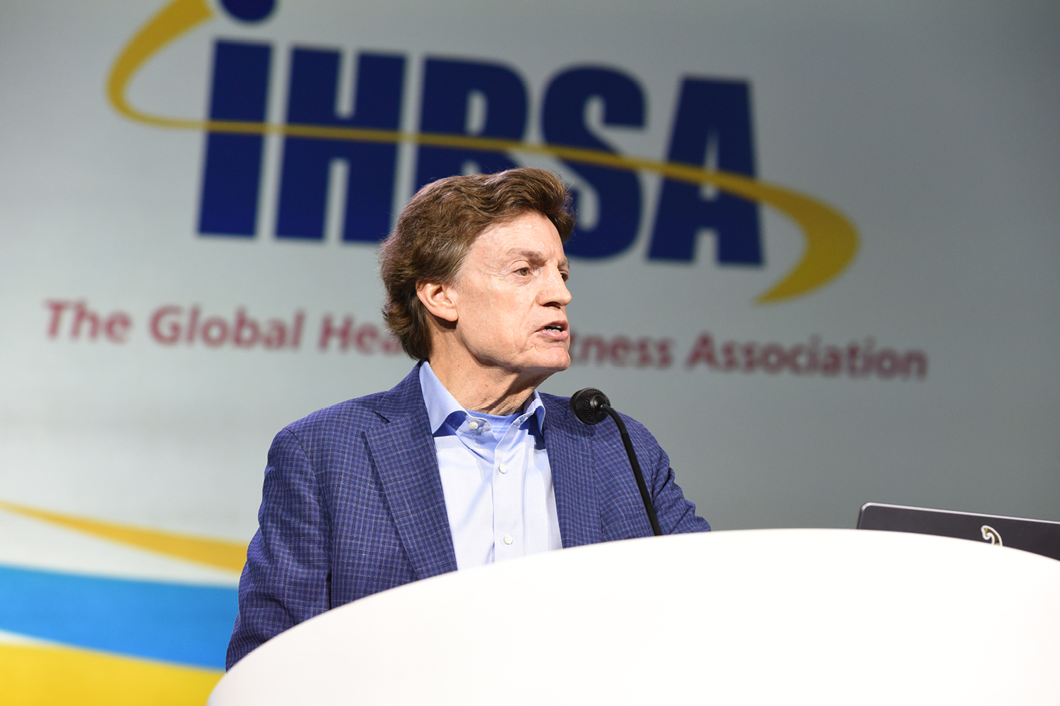 Gale Landers, Founder and CEO speaking at IHRSA
