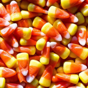 A photo of candy corn for Halloween