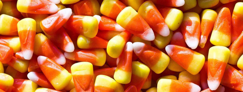 A photo of candy corn for Halloween